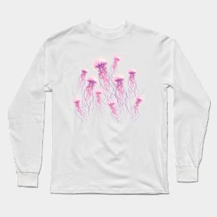 Ethereal Sea Jellies - Pink & Purple Long Sleeve T-Shirt